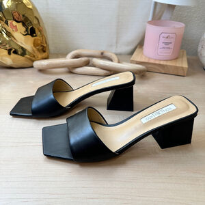 TONY BIANCO Kamira Black‎ Mules Sandals, Size 5.5